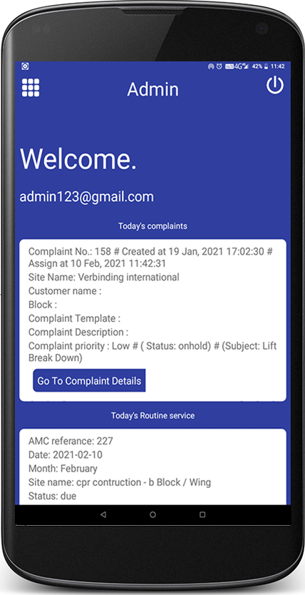 Elevator AMC Android Application